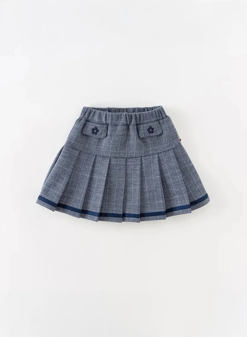 ديف اند بيلا تنورة رمادية مطوي